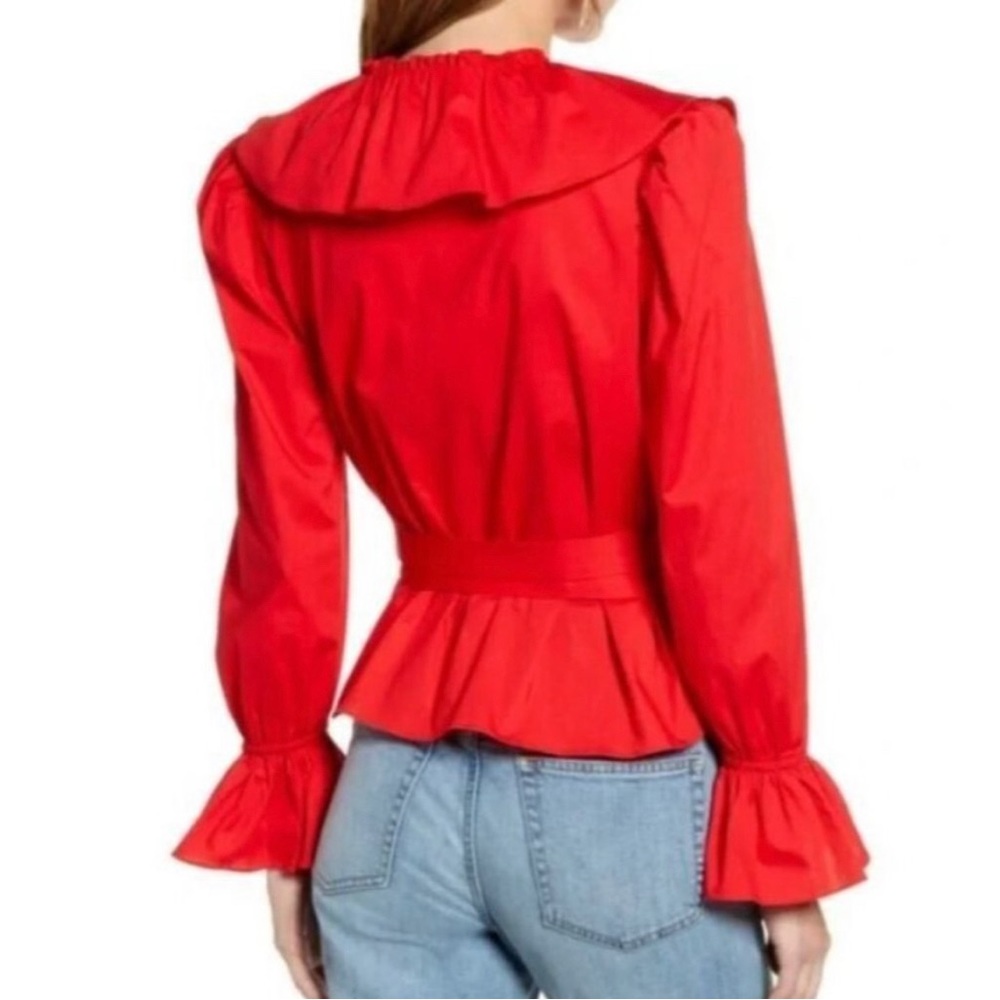 Red Ruffle Blouse - Picture 2 of 2